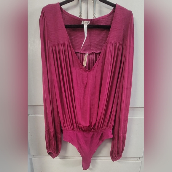 Free People Intimately Smockin’ &amp; Rockin’ Bodysuit Large